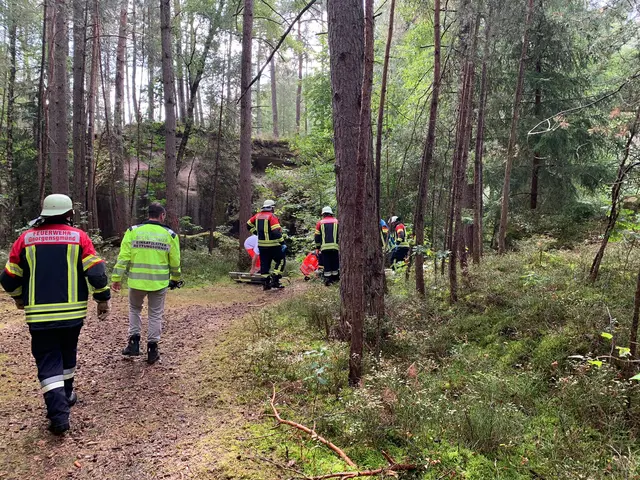 Personenrettung aus Wald